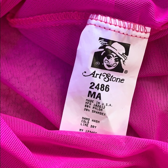 Hot Pink Stretch Mesh Beach Top/Tunic M - Picture 8 of 10